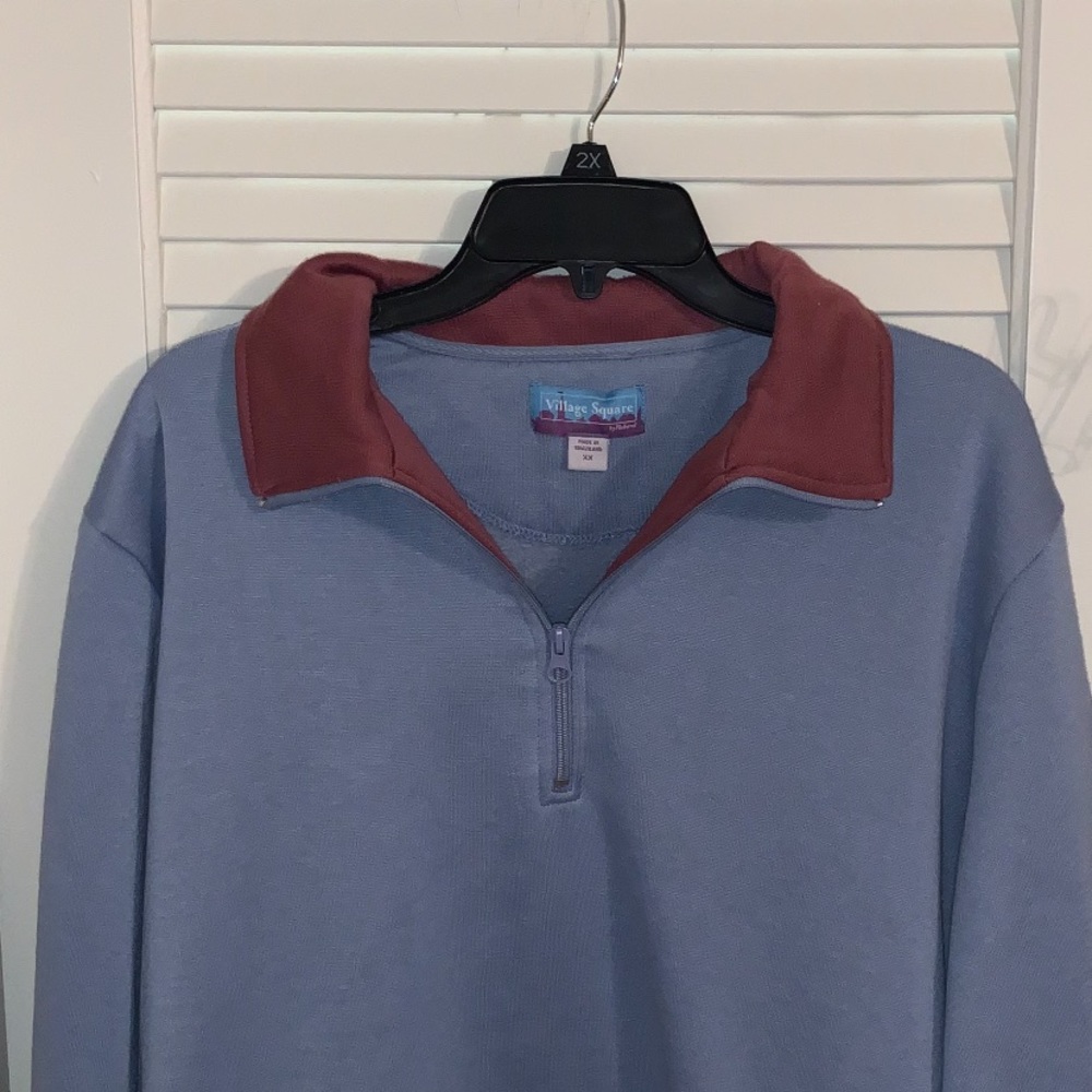 Blue quarter zip.
